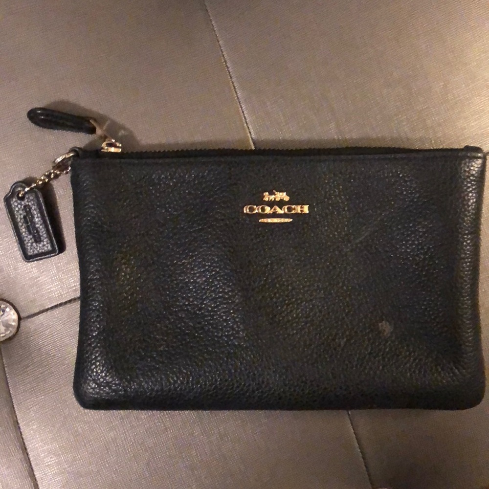 Black coach wristlet